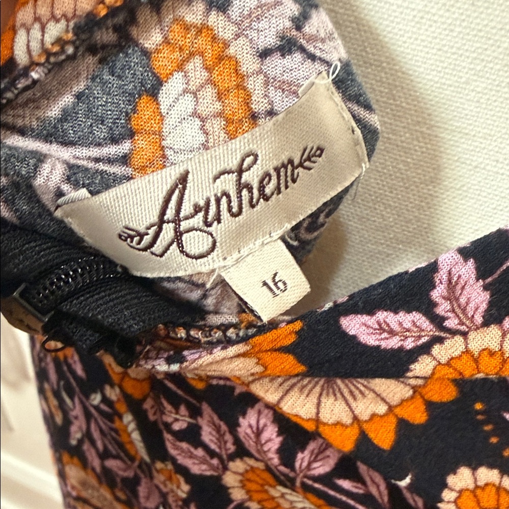 Arnhem Primrose Floral Open Back Jumpsuit AU 16‎ US 12 Boho Wide Leg - Picture 10 of 13